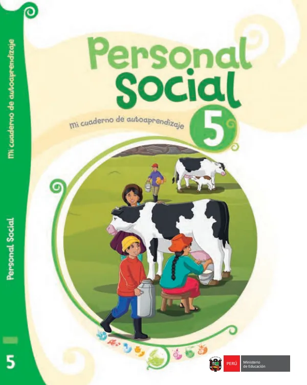 Personal Social 5: Cuaderno de autoaprendizaje - 5.° grado de Primaria (MINEDU) PDF 1 Portada de Personal Social 5: Cuaderno de autoaprendizaje - 5.° grado de Primaria - MINEDU