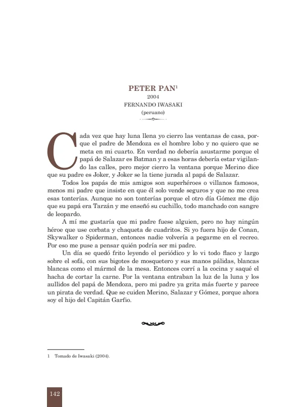 Peter Pan: 2004. Fernando Iwasaki - 2.° grado de Secundaria (MINEDU) PDF 1 Portada de Peter Pan: 2004. Fernando Iwasaki - 2.° grado de Secundaria - MINEDU