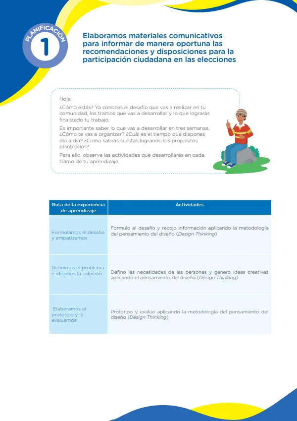 Planificación de la experiencia - Secundaria (MINEDU) PDF 1 Portada de Planificación de la experiencia - Secundaria - MINEDU