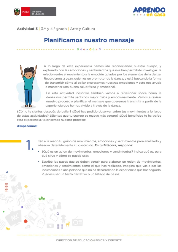 Planificar el mensaje , 3.er y 4. grado (MINEDU) PDF 1 Portada de Planificar el mensaje , 3.er y 4. grado - MINEDU
