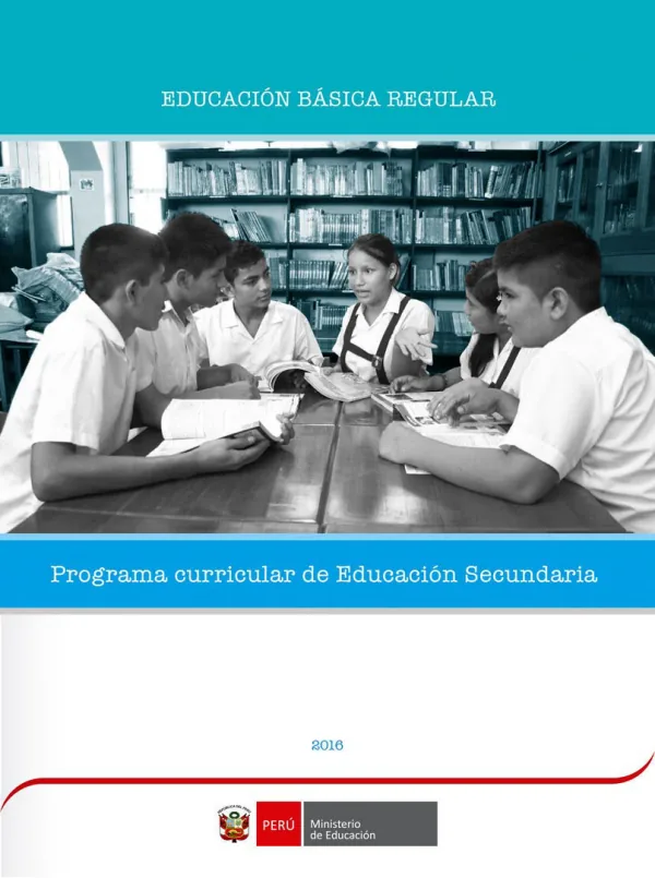 Programa Curricular de Educación Secundaria (MINEDU) PDF 1 Portada de Programa Curricular de Educación Secundaria - Programas curriculares - MINEDU