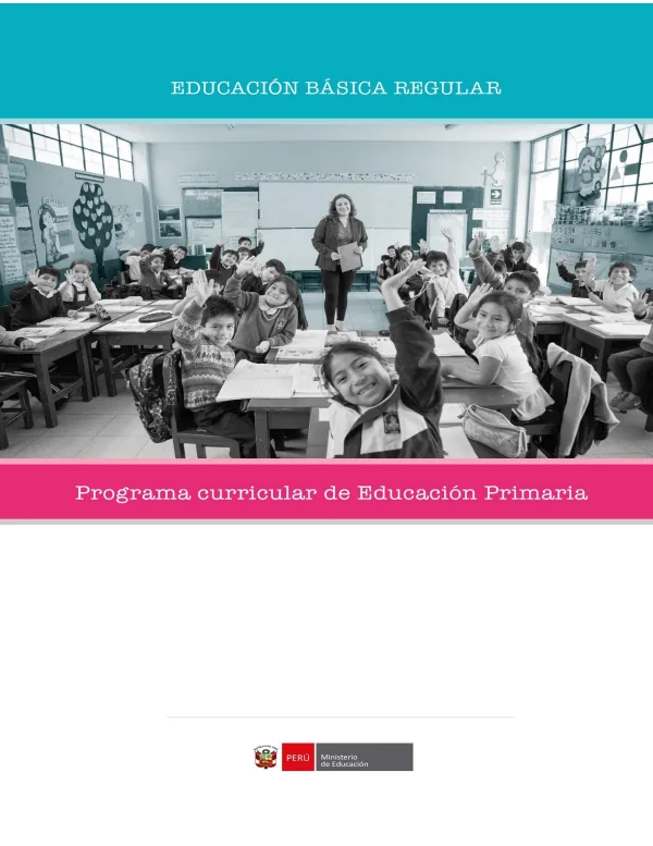 Programa curricular del nivel Primaria (EBR) (MINEDU) PDF 1 Portada de Programa curricular del nivel Primaria (EBR) - Programas curriculares - MINEDU