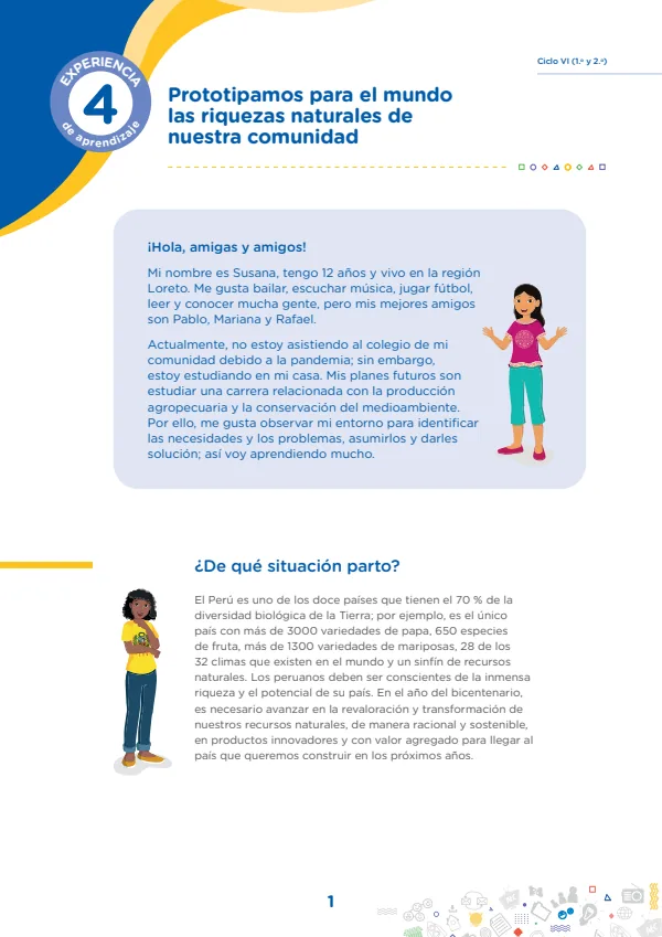 Prototipamos para el mundo las riquezas naturales de nuestra comunidad - Secundaria (MINEDU) PDF 1 Portada de Prototipamos para el mundo las riquezas naturales de nuestra comunidad - Secundaria - MINEDU