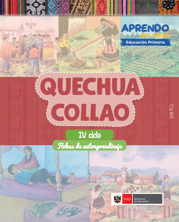 Quechua Collao - Fichas de autoaprendizaje Chachas del IV Ciclo (3.er) de Primaria (MINEDU) PDF 1 Portada de Quechua Collao - Fichas de autoaprendizaje Chachas del IV Ciclo (3.er) de Primaria - MINEDU