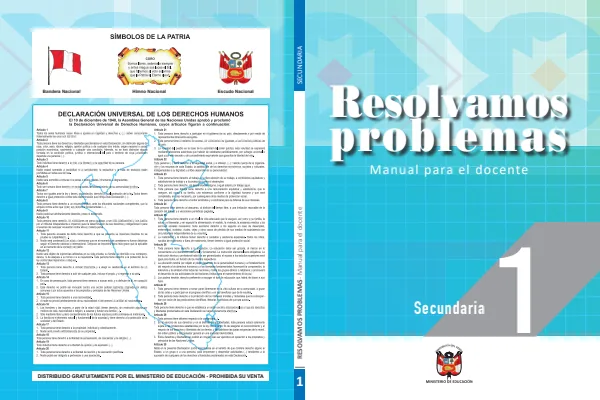 Resolvamos problemas 1: manual para el docente 2018 · 2018 (MINEDU) PDF 1 Portada de Resolvamos problemas 1: manual para el docente 2018 · 2018 - Guías docentes - MINEDU