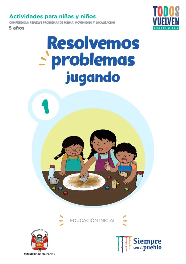 Resolvemos problemas (1 - Forma) para 5 años (MINEDU) PDF 1 Portada de Resolvemos problemas (1 - Forma) para 5 años - MINEDU