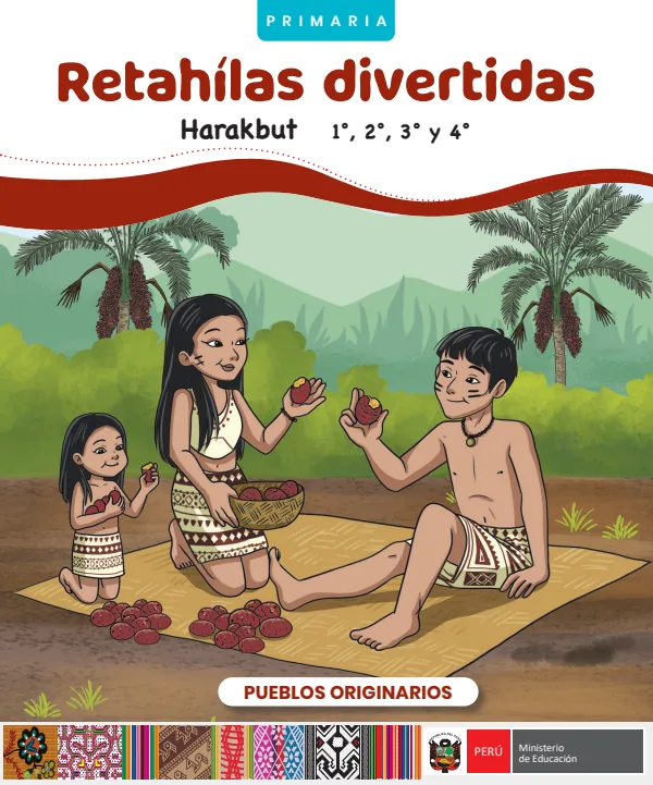 Retahilas divertidas - Primaria - Harakbut (MINEDU) PDF 1 Portada de Retahilas divertidas - Primaria - Harakbut - MINEDU