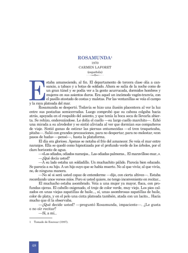 Rosamunda: 1970 Carmen Laforet - 5.° grado de Secundaria (MINEDU) PDF 1 Portada de Rosamunda: 1970 Carmen Laforet - 5.° grado de Secundaria - MINEDU