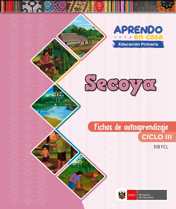 Secoya - Fichas de autoaprendizaje Mamaru del III Ciclo (1.er y 2.) de Primaria (MINEDU) PDF 1 Portada de Secoya - Fichas de autoaprendizaje Mamaru del III Ciclo (1.er y 2.) de Primaria - MINEDU