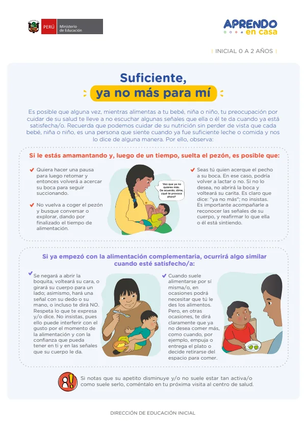 Suficiente, ya no más para mí - Inicial 2 años (MINEDU) PDF 1 Portada de Suficiente, ya no más para mí - Inicial 2 años - MINEDU