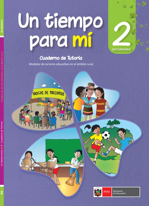 Un tiempo para mí 2: Cuaderno de Tutoría - 2.° grado de Secundaria (MINEDU) PDF 1 Portada de Un tiempo para mí 2: Cuaderno de Tutoría - 2.° grado de Secundaria - MINEDU