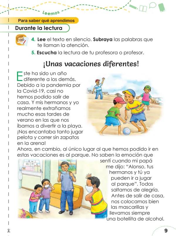 Vacaciones diferentes - 2.° grado de Primaria (MINEDU) PDF 1 Portada de Vacaciones diferentes - 2.° grado de Primaria - MINEDU