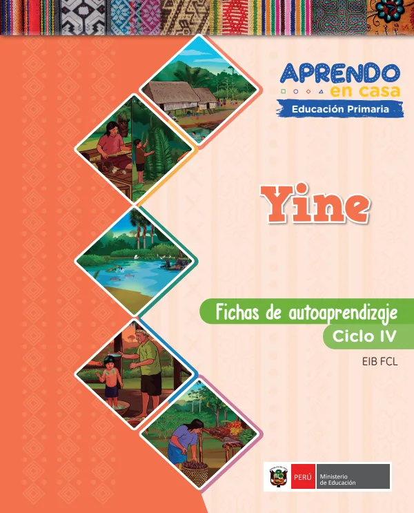 Yine - Fichas de autoaprendizaje Mamaru del IV Ciclo (3.er) de Primaria (MINEDU) PDF 1 Portada de Yine - Fichas de autoaprendizaje Mamaru del IV Ciclo (3.er) de Primaria - MINEDU