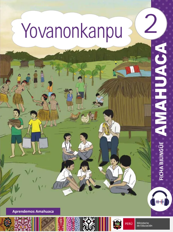 Yovanonkanpu - 2. Amahuaca: Ficha Bilingüe del 1 Primaria (MINEDU) PDF 1 Portada de Yovanonkanpu - 2. Amahuaca: Ficha Bilingüe del 1 Primaria - MINEDU